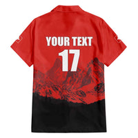 Custom Switzerland Football Family Matching Long Sleeve Bodycon Dress and Hawaiian Shirt Swiss Alps