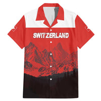 Custom Switzerland Football Family Matching Mermaid Dress and Hawaiian Shirt Swiss Alps