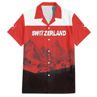 Custom Switzerland Football Family Matching Off Shoulder Maxi Dress and Hawaiian Shirt Swiss Alps