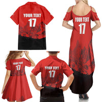 Custom Switzerland Football Family Matching Summer Maxi Dress and Hawaiian Shirt Swiss Alps