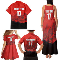 Custom Switzerland Football Family Matching Tank Maxi Dress and Hawaiian Shirt Swiss Alps