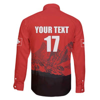 Custom Switzerland Football Family Matching Tank Maxi Dress and Hawaiian Shirt Swiss Alps