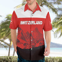 Custom Switzerland Football Hawaiian Shirt Swiss Alps