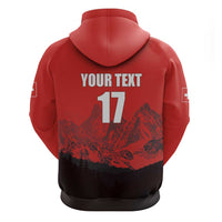 Custom Switzerland Football Hoodie Swiss Alps