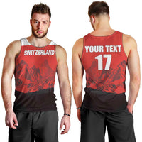 Custom Switzerland Football Men Tank Top Swiss Alps
