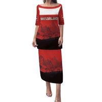 Custom Switzerland Football Puletasi Swiss Alps