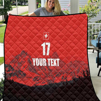 Custom Switzerland Football Quilt Swiss Alps