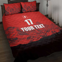 Custom Switzerland Football Quilt Bed Set Swiss Alps
