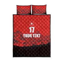 Custom Switzerland Football Quilt Bed Set Swiss Alps