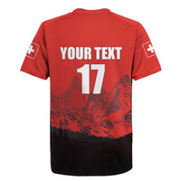 Custom Switzerland Football Rugby Jersey Swiss Alps