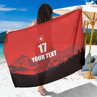 Custom Switzerland Football Sarong Swiss Alps
