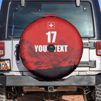 Custom Switzerland Football Spare Tire Cover Swiss Alps