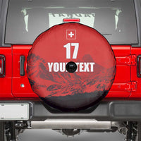 Custom Switzerland Football Spare Tire Cover Swiss Alps