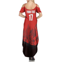 Custom Switzerland Football Summer Maxi Dress Swiss Alps