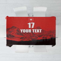 Custom Switzerland Football Tablecloth Swiss Alps