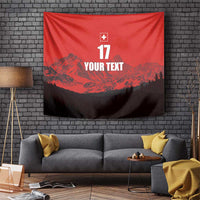 Custom Switzerland Football Tapestry Swiss Alps