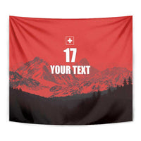 Custom Switzerland Football Tapestry Swiss Alps
