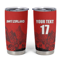 Custom Switzerland Football Tumbler Cup Swiss Alps
