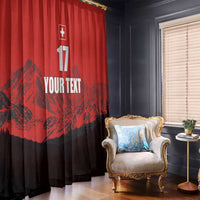 Custom Switzerland Football Window Curtain Swiss Alps