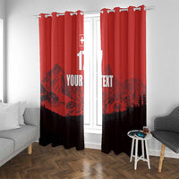 Custom Switzerland Football Window Curtain Swiss Alps
