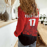 Custom Switzerland Football Women Casual Shirt Swiss Alps