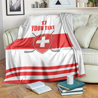 Custom Switzerland Ice Hockey Blanket Come on La Nati
