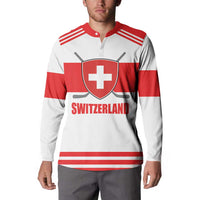 Custom Switzerland Ice Hockey Button Sweatshirt Come on La Nati