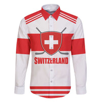 Custom Switzerland Ice Hockey Family Matching Mermaid Dress and Hawaiian Shirt Come on La Nati