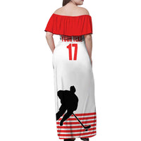 Custom Switzerland Ice Hockey Family Matching Off Shoulder Maxi Dress and Hawaiian Shirt Come on La Nati