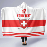 Custom Switzerland Ice Hockey Hooded Blanket Come on La Nati