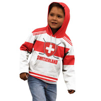 Custom Switzerland Ice Hockey Kid Hoodie Come on La Nati