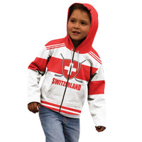 Custom Switzerland Ice Hockey Kid Hoodie Come on La Nati