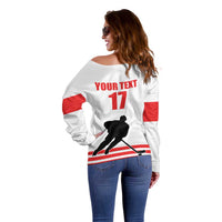 Custom Switzerland Ice Hockey Off Shoulder Sweater Come on La Nati