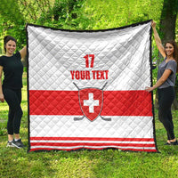 Custom Switzerland Ice Hockey Quilt Come on La Nati