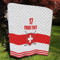 Custom Switzerland Ice Hockey Quilt Come on La Nati