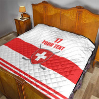 Custom Switzerland Ice Hockey Quilt Come on La Nati