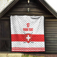 Custom Switzerland Ice Hockey Quilt Come on La Nati