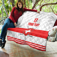 Custom Switzerland Ice Hockey Quilt Come on La Nati