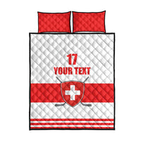 Custom Switzerland Ice Hockey Quilt Bed Set Come on La Nati