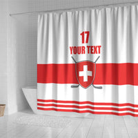 Custom Switzerland Ice Hockey Shower Curtain Come on La Nati