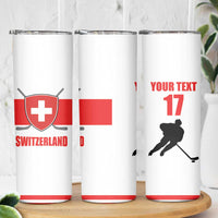 Custom Switzerland Ice Hockey Skinny Tumbler Come on La Nati