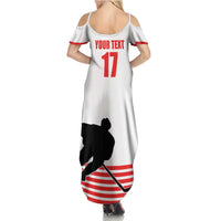 Custom Switzerland Ice Hockey Summer Maxi Dress Come on La Nati