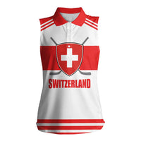 Custom Switzerland Ice Hockey Women Sleeveless Polo Shirt Come on La Nati