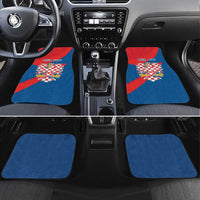 Personalized Coat of Arms of Moravia Car Mats Gold-crowned White Red Checkered Eagle