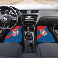 Personalized Coat of Arms of Moravia Car Mats Gold-crowned White Red Checkered Eagle