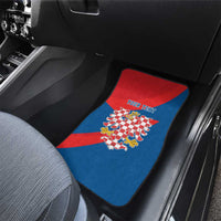 Personalized Coat of Arms of Moravia Car Mats Gold-crowned White Red Checkered Eagle