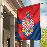 Personalized Coat of Arms of Moravia Garden Flag Gold-crowned White Red Checkered Eagle