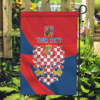 Personalized Coat of Arms of Moravia Garden Flag Gold-crowned White Red Checkered Eagle