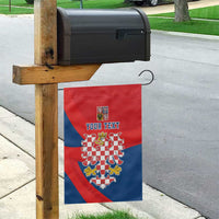 Personalized Coat of Arms of Moravia Garden Flag Gold-crowned White Red Checkered Eagle