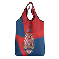 Personalized Coat of Arms of Moravia Grocery Bag Gold-crowned White Red Checkered Eagle
